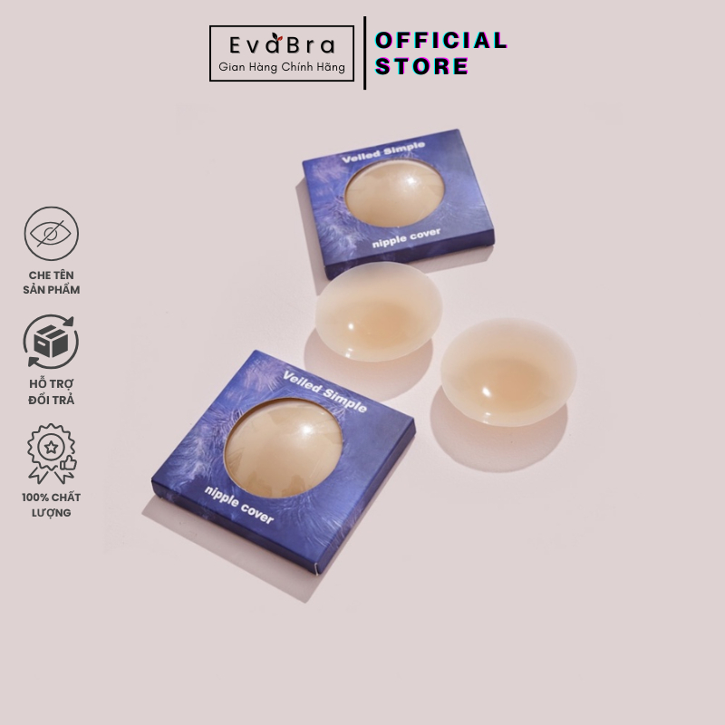 Miếng dán ngực silicon nhiệt tự thân Eva Bra dán ti siêu mỏng ôm khít,không keo,không bám bụi - 500