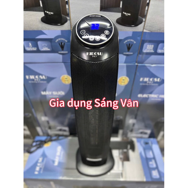 Quạt sưởi gốm,máy sưởi gốm Kidosu không gây khô da,2 chế độ quạt gió -sưởi ấm,tự ngắt đi đổ,an toàn,sưởi ấm nhanh