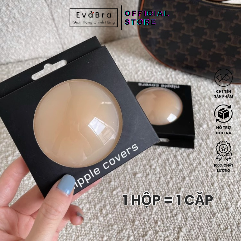 Miếng dán ngực silicon nhiệt tự thân Eva Bra dán ti siêu mỏng ôm khít,không keo,không bám bụi - 500