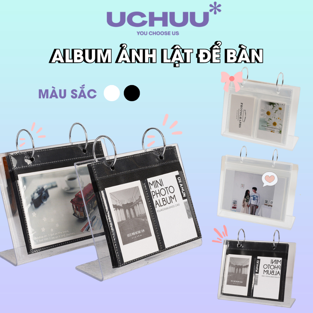 Album Ảnh Lật Để Bàn UCHUU Binder Sổ Trưng Bày Card Bo Góc, Sticker ...