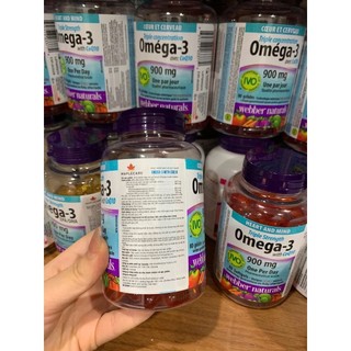 Combo 2  hộp Dầu cá Triple Strength Omega-3 EPA/DHA 900mg with CoQ10 Webber Naturals hộp 80 viên