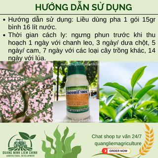 Chế Phẩm Xử Lí Benh Daconil 75WP Thán Thư, Nám Trái, Đốm Quả, Vàng Lá - chai 100ml