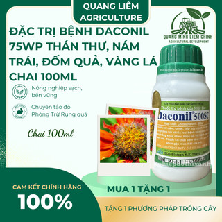 Chế Phẩm Xử Lí Benh Daconil 75WP Thán Thư, Nám Trái, Đốm Quả, Vàng Lá - chai 100ml
