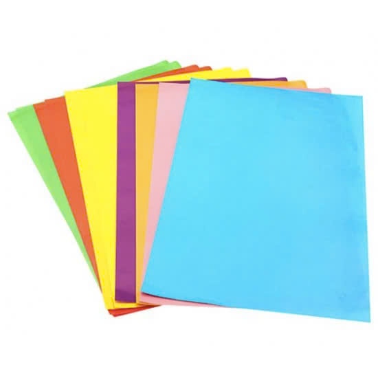 Giấy thủ công 6 màu HH loại to, khổ A4 tập gồm 6 tờ