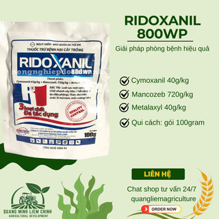 Chế Phẩm Ngừa Nam Ridoxanil 800WP, Thán Thư, Sương Mai, Thối Nhũn, Cây Trồng (Gói 100gram)