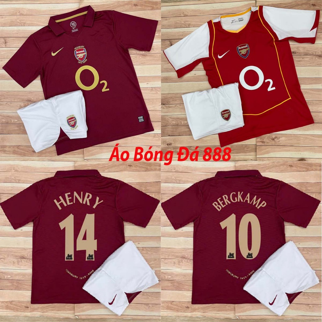Bộ Quần Áo CLB Arsenal Retro 2003 - Vải Polyester Gai Thái Cao Cấp ...
