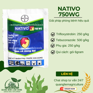 Chế Phẩm Xử Lí Nam Nativo 750WG Đốm Vằn, Đạo Ôn, Lép Hạt (6gram)