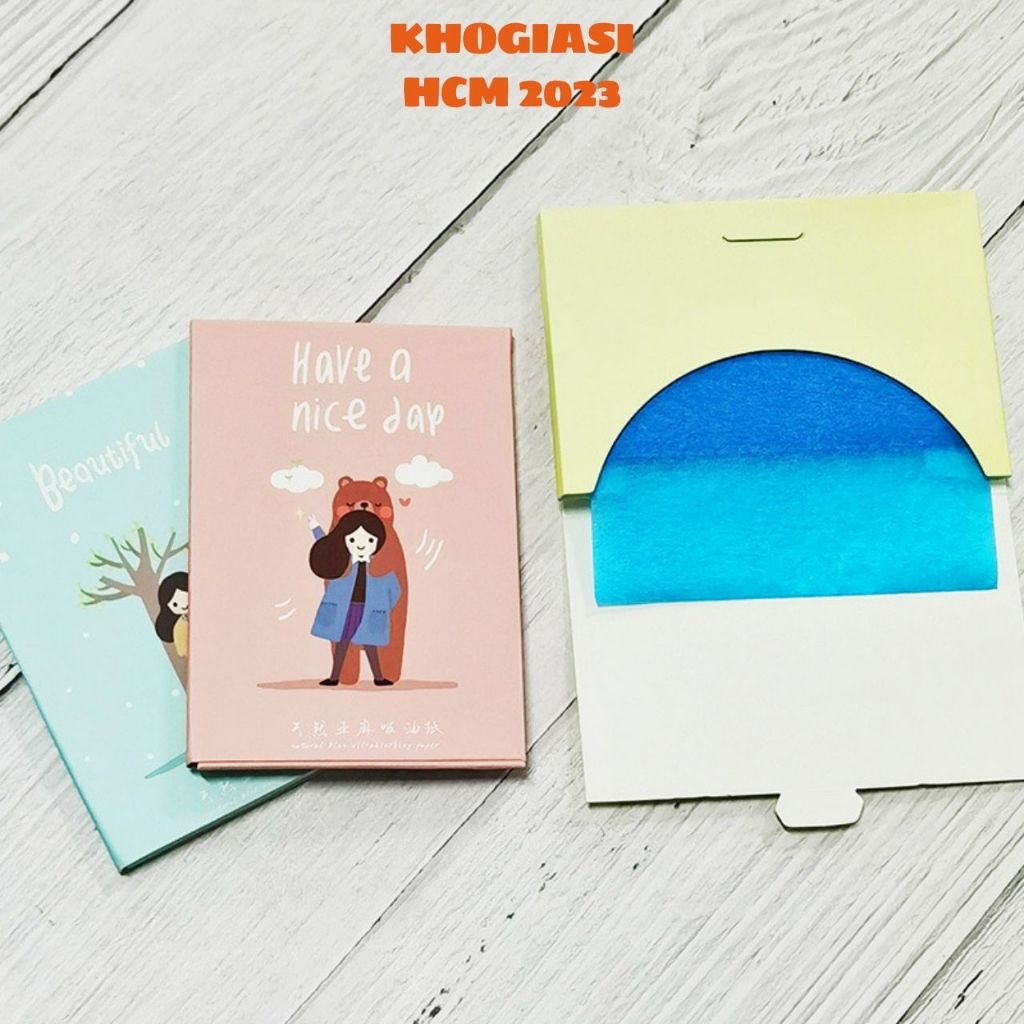 (Gói 100 tờ) Giấy Thấm Dầu Làm Sạch Da Mặt