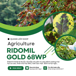 Thuốc Xử Lí Nấm Bệnh cây trồng RIDOMIL GOLD 68WG - Gói 100gram, sương mai, thán thư, đốm lá
