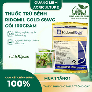 Thuốc Xử Lí Nấm Bệnh cây trồng RIDOMIL GOLD 68WG - Gói 100gram, sương mai, thán thư, đốm lá