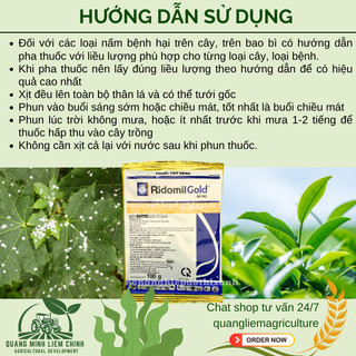 Thuốc Xử Lí Nấm Bệnh cây trồng RIDOMIL GOLD 68WG - Gói 100gram, sương mai, thán thư, đốm lá