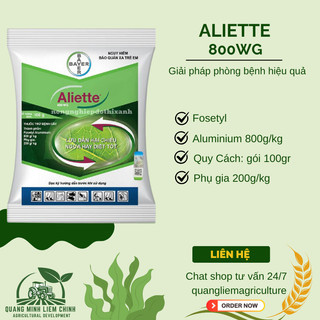Chế phẩm xử lí nấm Aliette 800WG (100gr), Chế phẩm lưu dẫn 2 chiều, ngừa bệnh tốt cho cây trồng