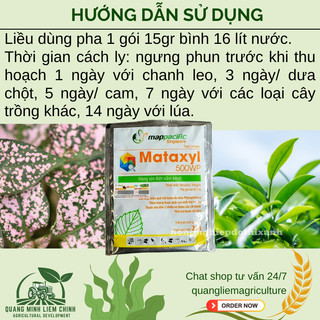 Chế phẩm xử lí nam benhh Mataxyl 500WP phổ trừ bệnh rất rộng (gói 25gram)
