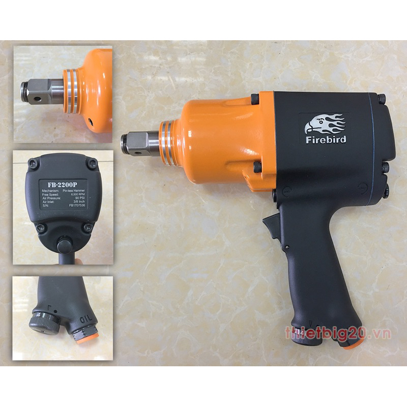 Súng vặn bulong 2 búa 3/4inch FIREBIRD FB-2200P (bảo hành 12 tháng ...