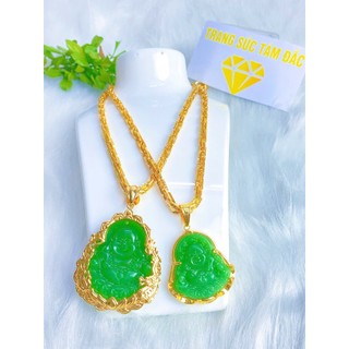 Dây chuyền Trang sức  mặt  rồng xanh sang trọng đẳng cấp mạ vàng 18K cao cấp dành cho nam giới - Trang sức Tám đắc