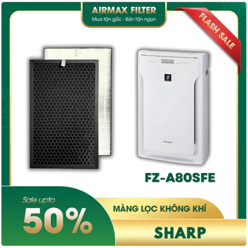 Màng lọc không khí thay thế Mã: FZ-A80SFE, FU-A80EA-W, FU-A80E-W,... màng lọc than, màng lọc hepa
