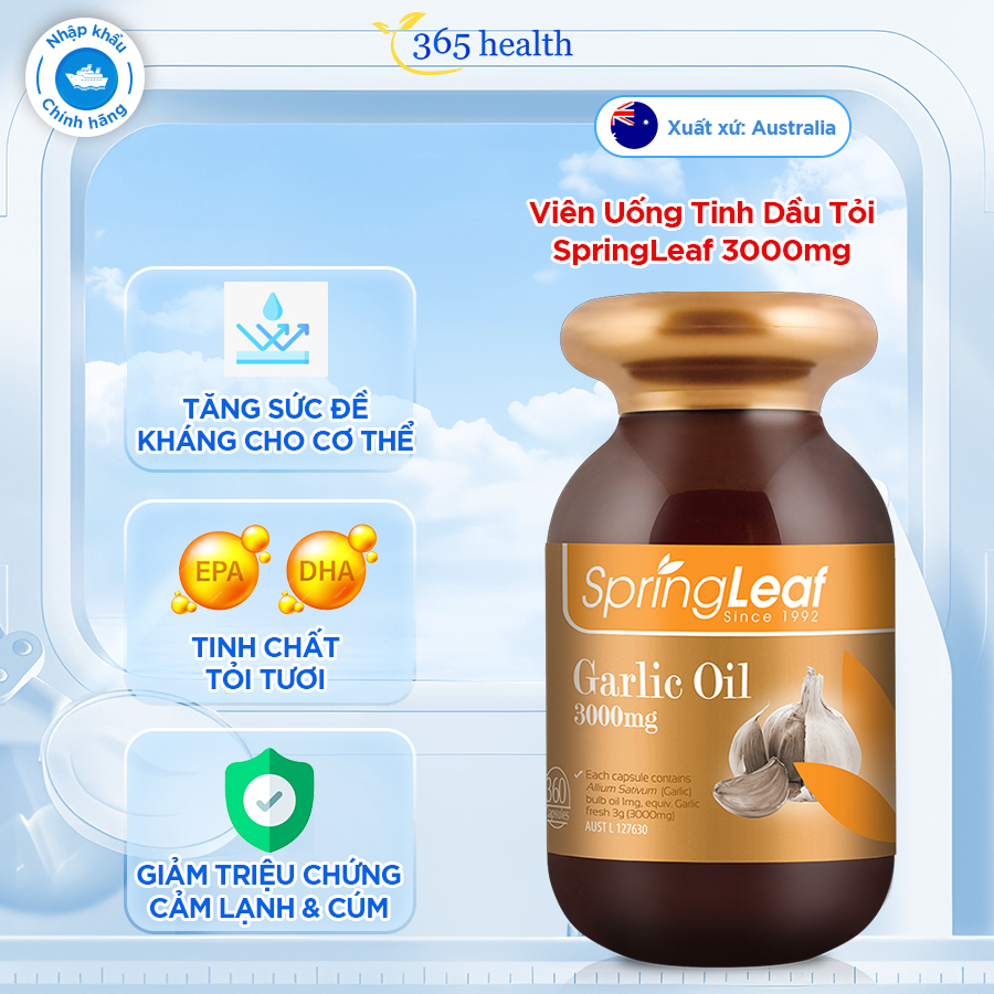Viên Uống Tinh Dầu Tỏi SpringLeaf 3000mg | Shopee Việt Nam
