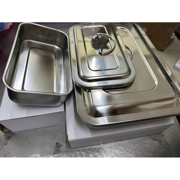 ✅[HÀNG ĐẸP] Hộp chữ nhật sản inox nắp rời đựng dụng cụ hộp đựng đồ sơ cứu y tế 20x10x5cm Hộp đựng dụng cụ y tế tiểu phẫu