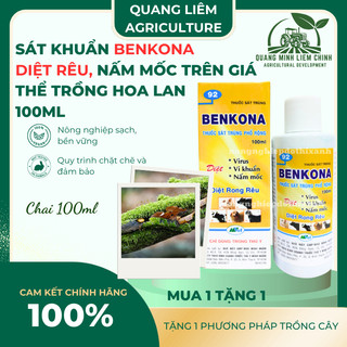 Chế Phẩm Sát Khuẩn Benkona Minh Ngân - Diệt Rêu, Nấm Mốc Trên Giá Thể Trồng Hoa Lan (100ml)