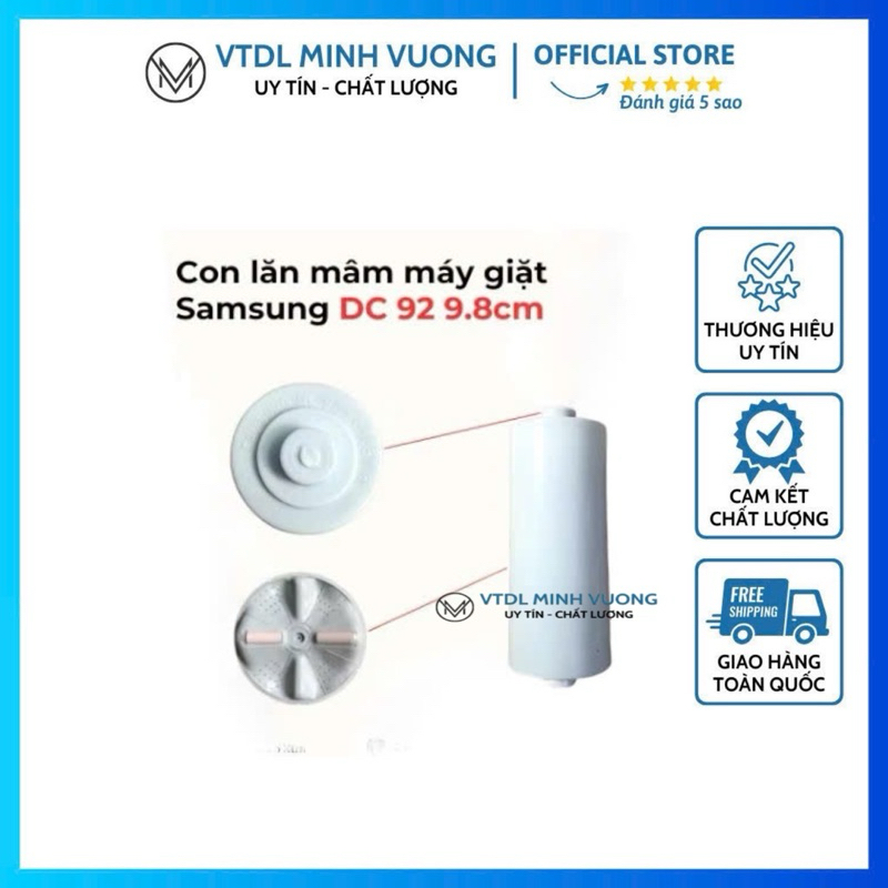 Con lăn mâm máy giặt Samsung cửa trên lồng đứng - lăn nhựa mâm máy giặt Samsung - Con lăn mâm MG