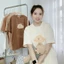 Áo thun form rộng YUSTUDIO chất cotton khô 3158, áo thun nam nữ form rộng mẫu Bánh Sừng Trâu