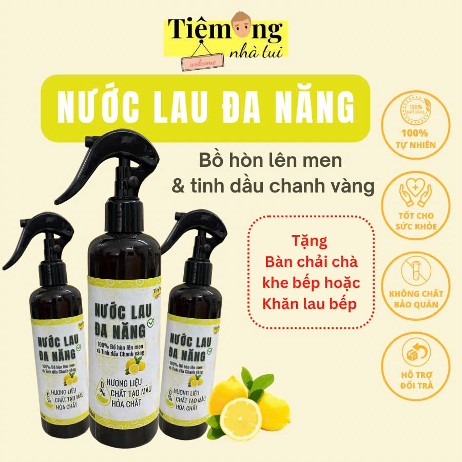 Sử Dụng Chai Nước Lau Đa Năng Hữu Cơ Sạch Vết Bẩn Trên Bếp Trong Đời Sống