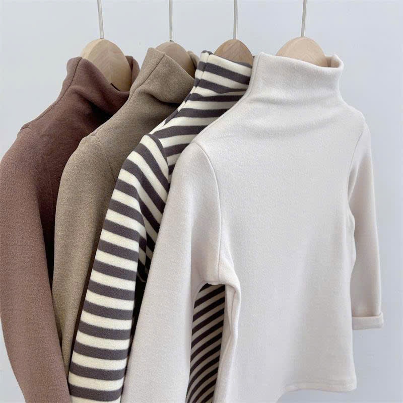 Áo giữ nhiệt cổ cao chất nỉ zip cotton lót nỉ cực ấm cho bé trai bé gái 8-32kg mesocshop