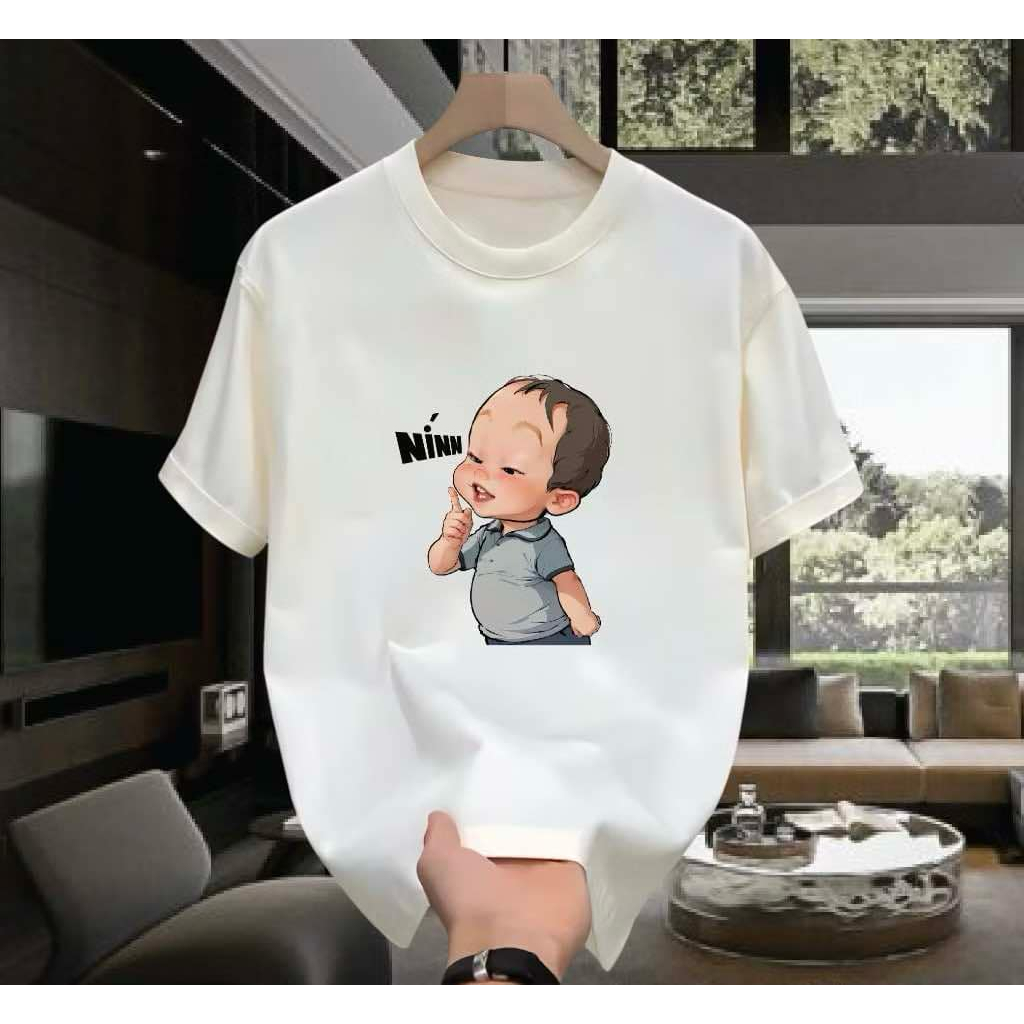 Áo Thun Hot Trend Em Bé Nói Nín Hài Hước UNISEX Mùa Hè Áo phông NAM NỮ Mặc Đôi Nhóm chất cotton mềm co dãn ta072