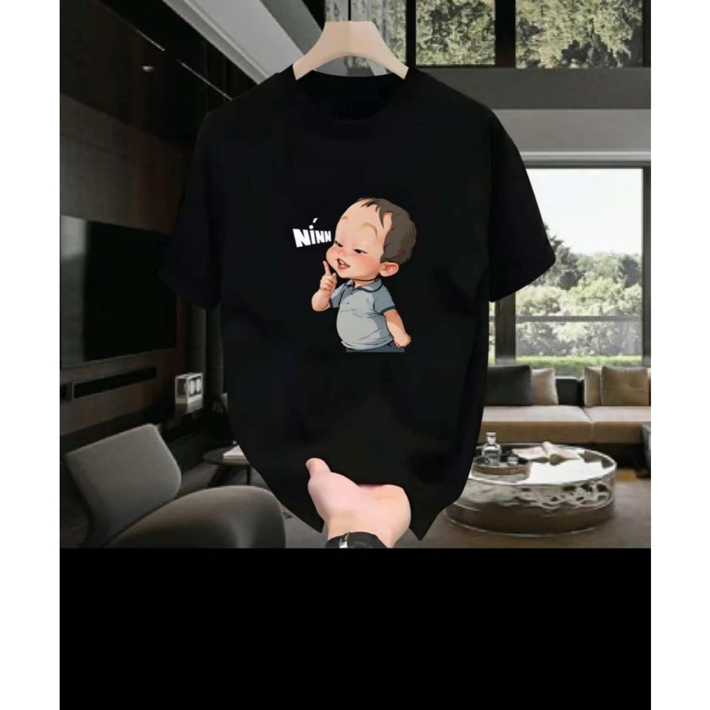 Áo Thun Hot Trend Em Bé Nói Nín Hài Hước UNISEX Mùa Hè Áo phông NAM NỮ Mặc Đôi Nhóm chất cotton mềm co dãn ta072