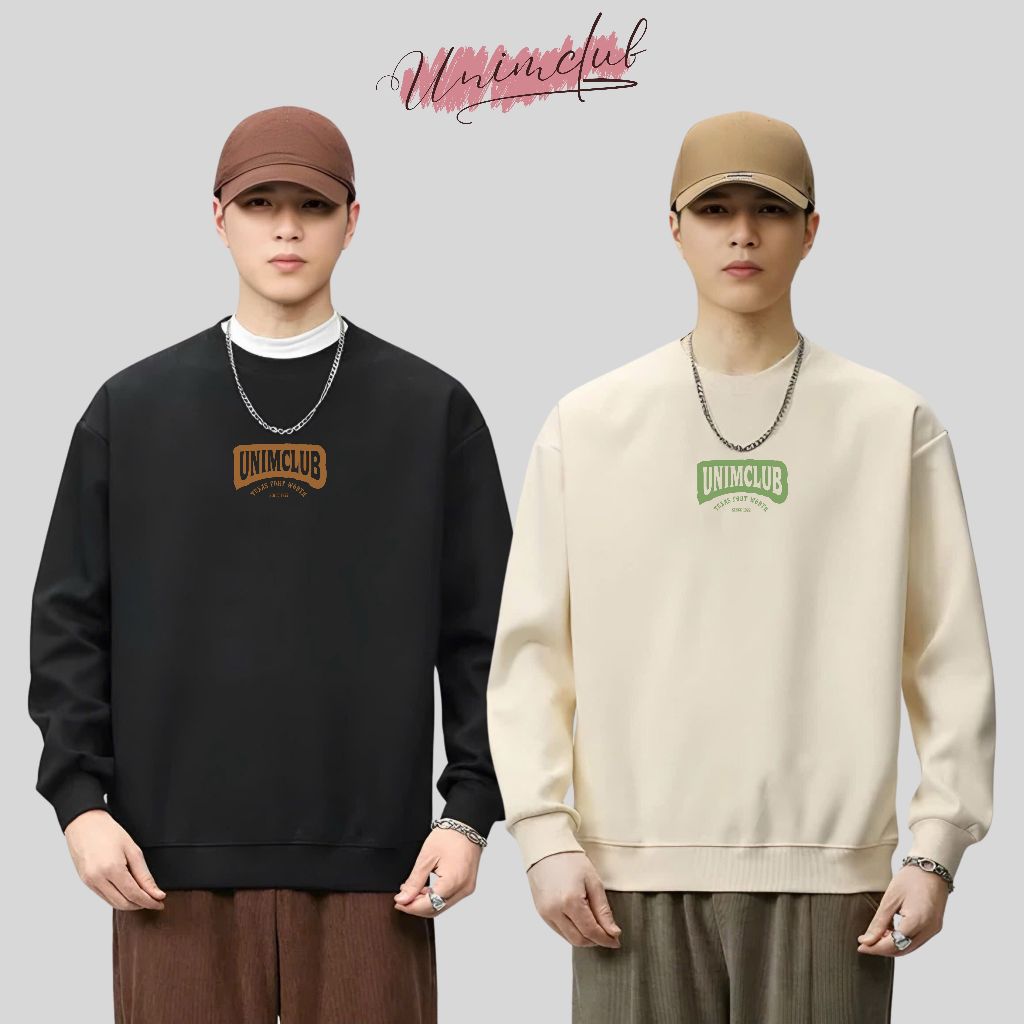 [Nỉ Cao Cấp] Áo Sweater Unim Texas Nỉ Chân Cua Cao Cấp Dài Tay Thu Đông Form Unim Fashion SWT03