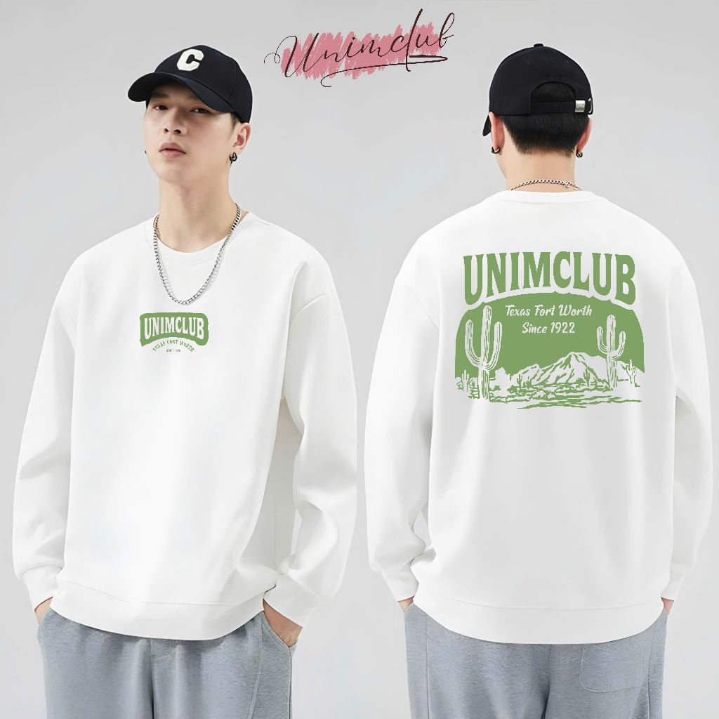 [Nỉ Cao Cấp] Áo Sweater Unim Texas Nỉ Chân Cua Cao Cấp Dài Tay Thu Đông Form Unim Fashion SWT03