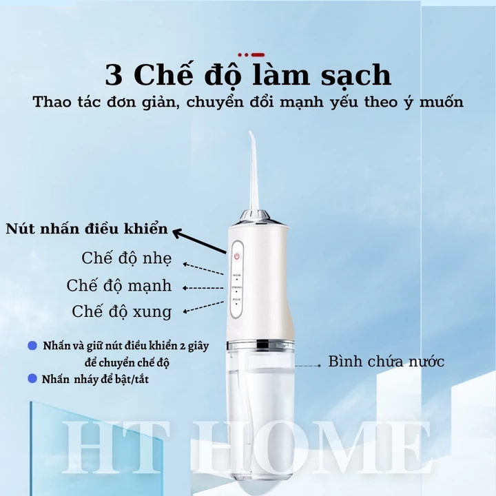 Handheld Water Flosser Oral Irrigator – 220 ml – 4