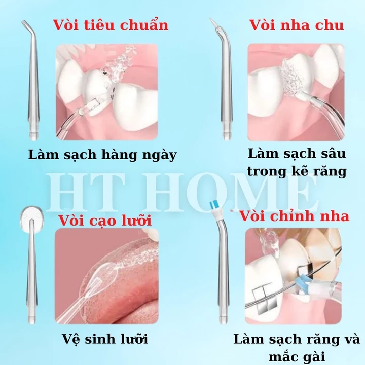 Handheld Water Flosser Oral Irrigator – 220 ml – 5