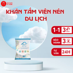 Combo Khăn tắm viên nén du lịch (70x140cm) dùng một lần, Khăn tắm cotton tiện lợi My Nhân