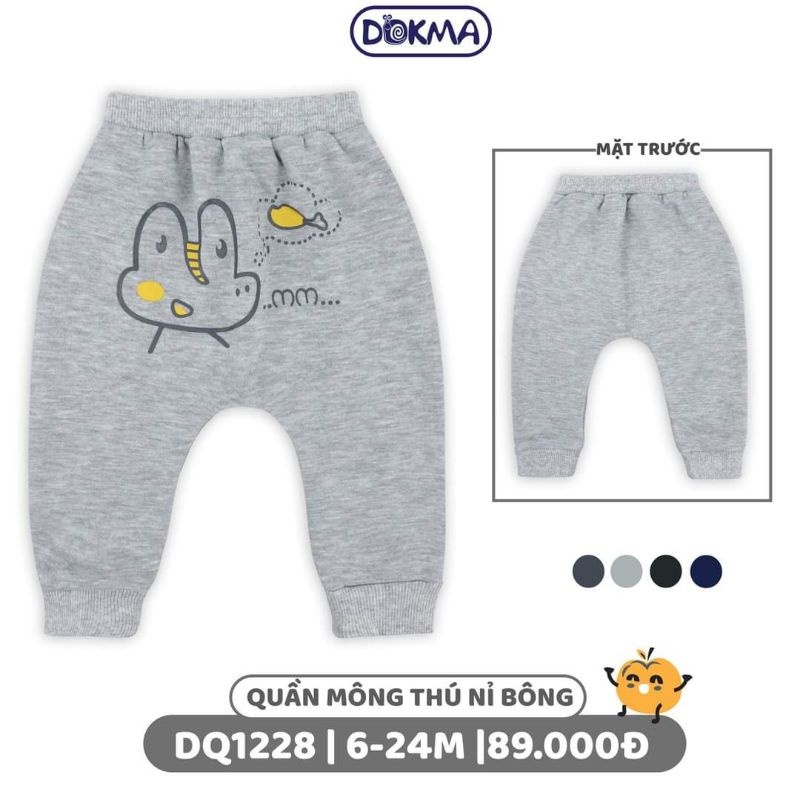 (5-13kg) Quần Nỉ Bé Trai, Bé Gái In Hình Đáng Yêu DOKMA DQ1228 DQ1650 DQ2561