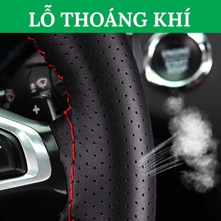 Vỏ Bọc Vô Lăng Tự Khâu Tay Bằng Da PU Mềm Mại Kèm Kim Và Chỉ May Tiện Lợi – Dùng Cho Vô Lăng Size 38cm
