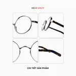Gọng kính tròn nam nữ DOKCRAZY NOVA Hợp Kim dáng tròn phù hợp mặt nhỏ,chống ánh sáng xanh,tia UV400 — ảnh 4