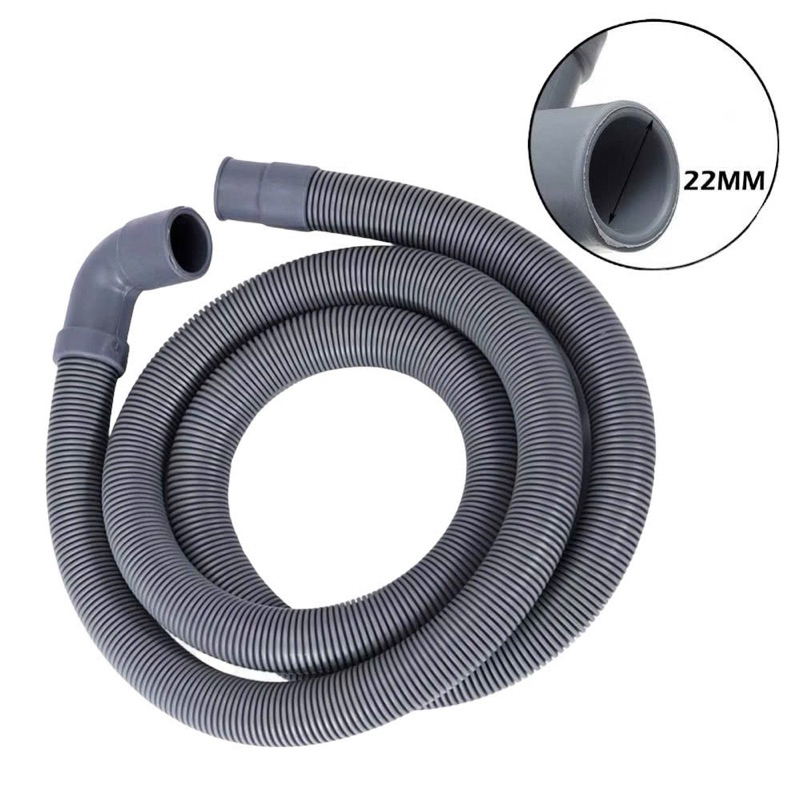 Ống xả máy giặt cửa ngang dài 2m dây xám