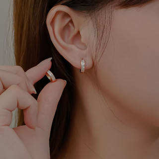 Khuyên tai nam nữ LAMY Basic Hoop Earrings Rose Gold 3292