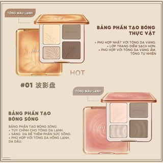Phấn Tạo Khối Và Bắt Sáng 4 Ô JUDYDOLL Highlight & Contour Palette Chính Hãng - Bebeau