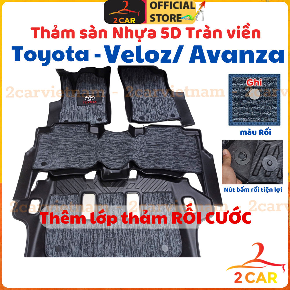Thảm lót sàn NHỰA 5D xe Toyota Fortuner đời 2006- 2017-2023, 2024, 2025 - Hàng TPE TRÀN VIỀN đúc nguyên khối dành cho xe