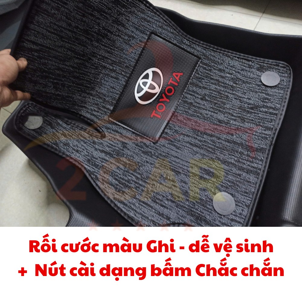 Thảm lót sàn NHỰA 5D xe Toyota Fortuner đời 2006- 2017-2023, 2024, 2025 - Hàng TPE TRÀN VIỀN đúc nguyên khối dành cho xe