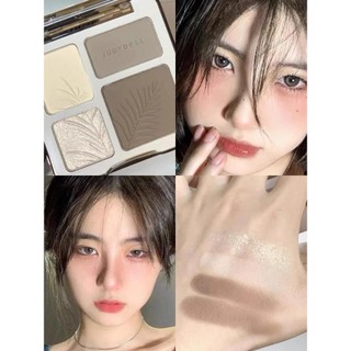 Phấn Tạo Khối Và Bắt Sáng 4 Ô JUDYDOLL Highlight & Contour Palette Chính Hãng - Bebeau