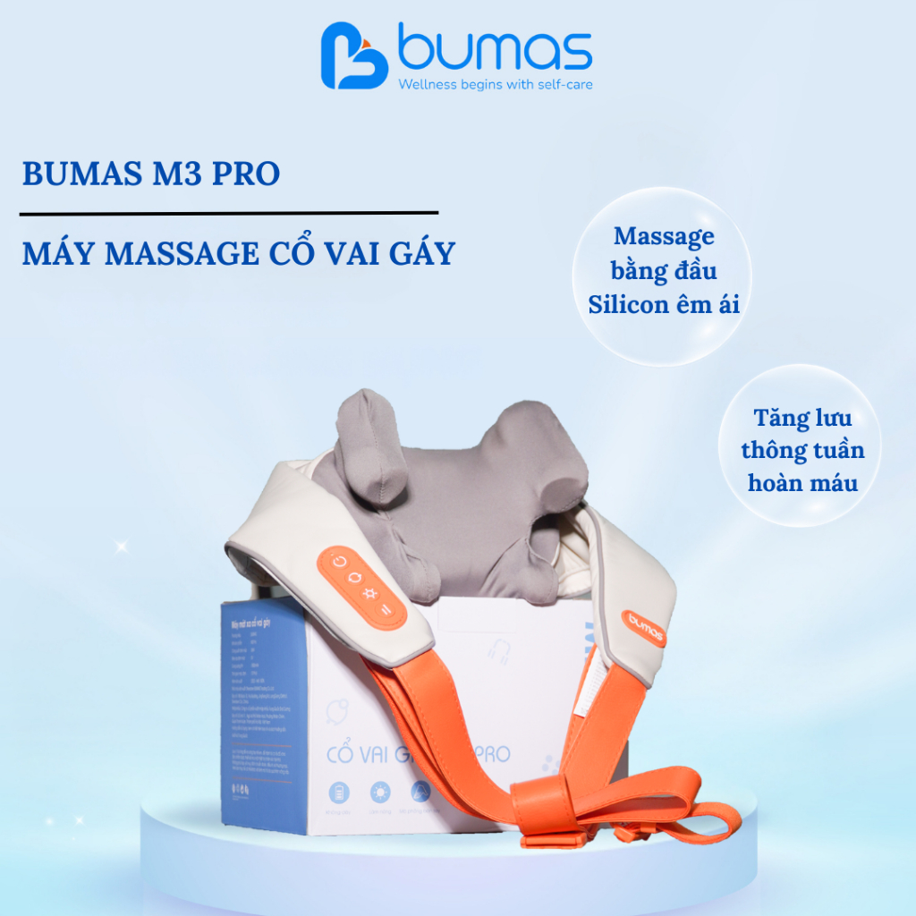 Ảnh Máy Massage Cổ Vai Gáy BUMAS M3 Pro - Máy Massage Cổ - Mát Xa 8 Điểm Chạm - Quà Tặng Cho Gia Đình 1