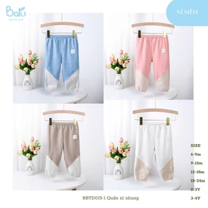 Quần nỉ nhung mềm mịn cho bé
