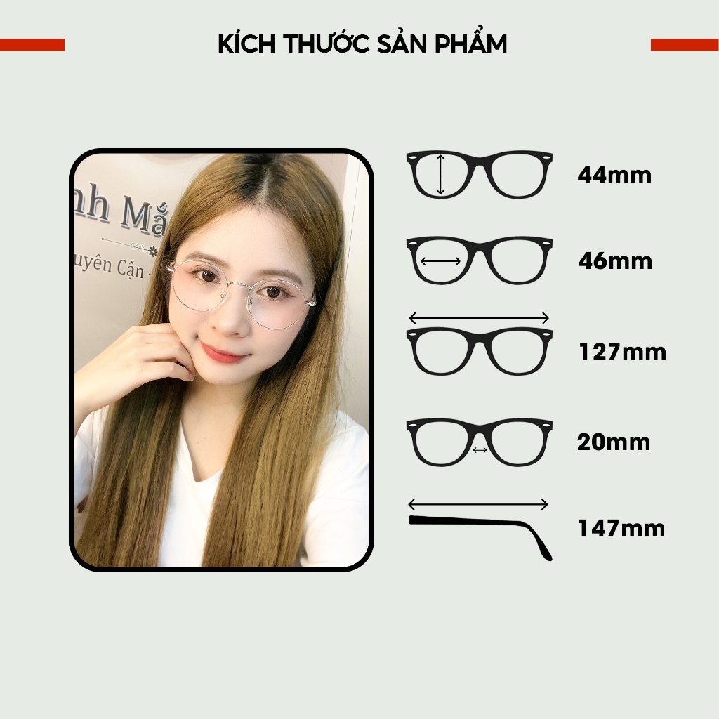 Ảnh Gọng kính cận LANI kim loại tròn cho mặt nhỏ màu sắc nhẹ nhàng 29120 - dành cho mặt nhỏ 2