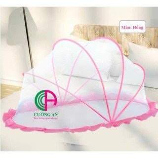 màn chụp gấp gọn cho bé, mùng chụp chống muỗi cho bé Cường An, màn chụp dùng cho nôi, cũi trẻ em