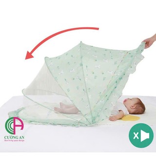 màn chụp gấp gọn cho bé, mùng chụp chống muỗi cho bé Cường An, màn chụp dùng cho nôi, cũi trẻ em