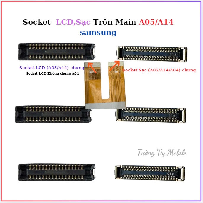 socket LCD,sạc ,trên main samsung A05, A14 | Shopee Việt Nam