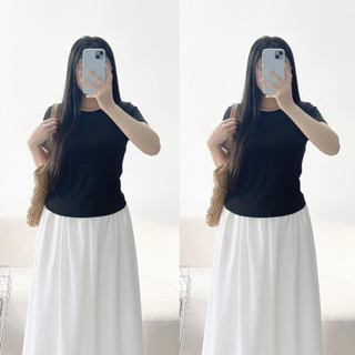 Áo Thun Bigsize Nữ Dáng Áo Baby tee Cổ Tròn Basic Tay Ngắn Vải Co Giãn Cho Chubby 60-95kg G244